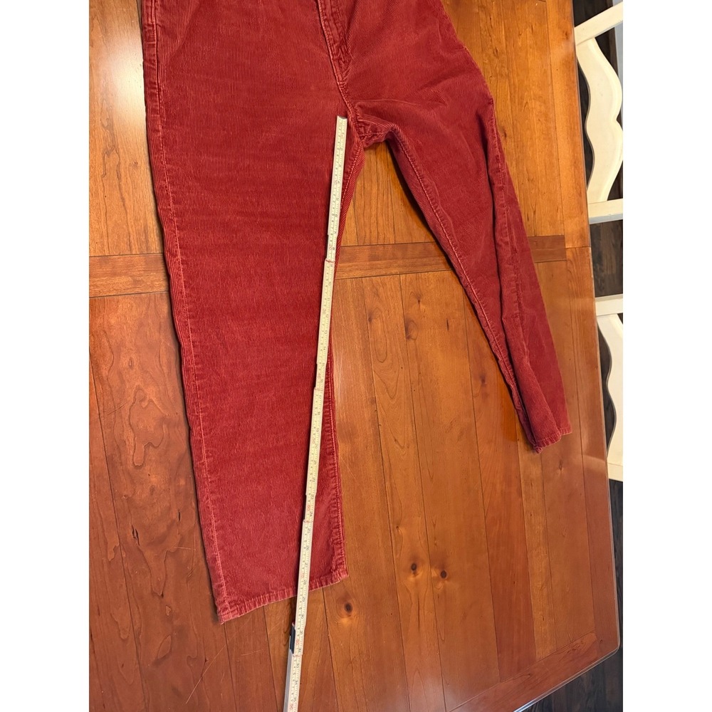 Gap Mens Straight Fit Corduroy Pants Rust Red 35x30 Ribbed 5-Pocket Cords - Picture 5 of 7